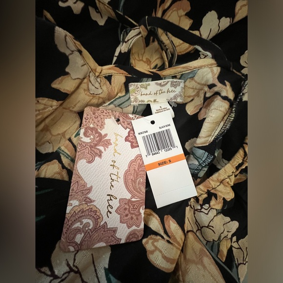 Band of the Free Black Floral Wrap Dress - Picture 4 of 5